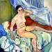 Nude Seated on a Bed